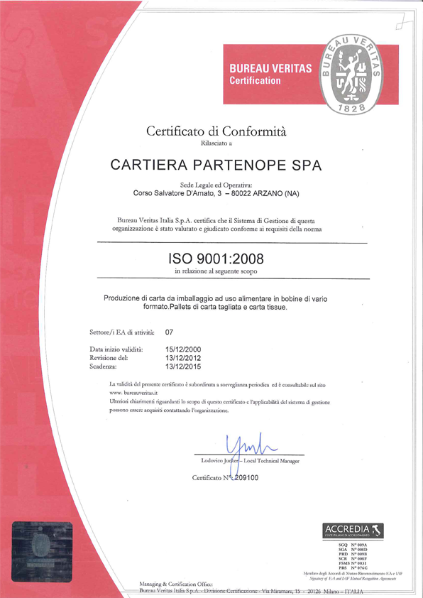 Certificazione ISO 9001